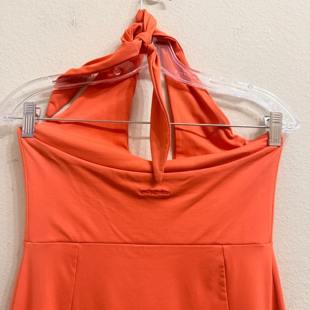 Patagonia Morning Glory Halter Dress Womens Size Small Orange Hiking Outdoor - Picture 5 of 15